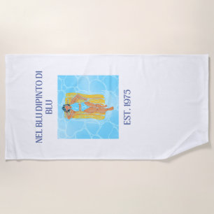 Sommer Italien Dolce Vita Nel Blu Dipinto Di Blu Strandtuch