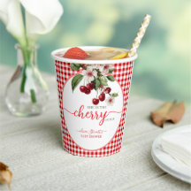 Sommer-Kariert-Kirsch-Themen-Baby-Party