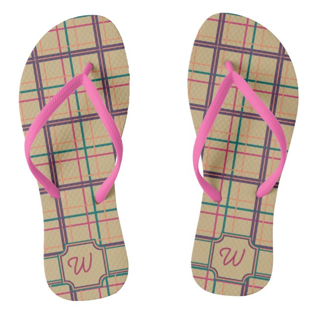 Sommer Karierte Flip Flops (Fußbett)