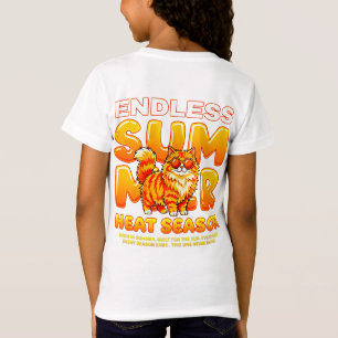 Sommer Katze Niedlich Hitze Jahreszeit - Ästhetisc T-Shirt