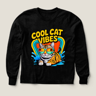 Sommer-Katzen-Vibes - Süßes Retro-Beach-Katzen-Mäd