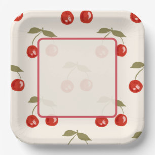 Sommer-Kirschen Pappteller