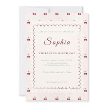 Sommer-Kirschen-Picknick-Schnörkel 30. Geburtstag