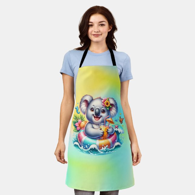 Sommer-Koala-Sublimations-Clipart-97702 Schürze (Getragen)
