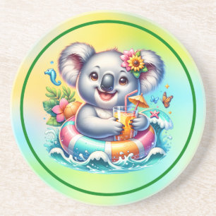 Sommer Koala Sublimations-Cliparts Getränkeuntersetzer