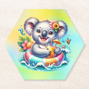 Sommer Koala Sublimations-Cliparts Untersetzer