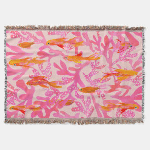 Sommer-Korallen- und Goldfisch-Decke Decke