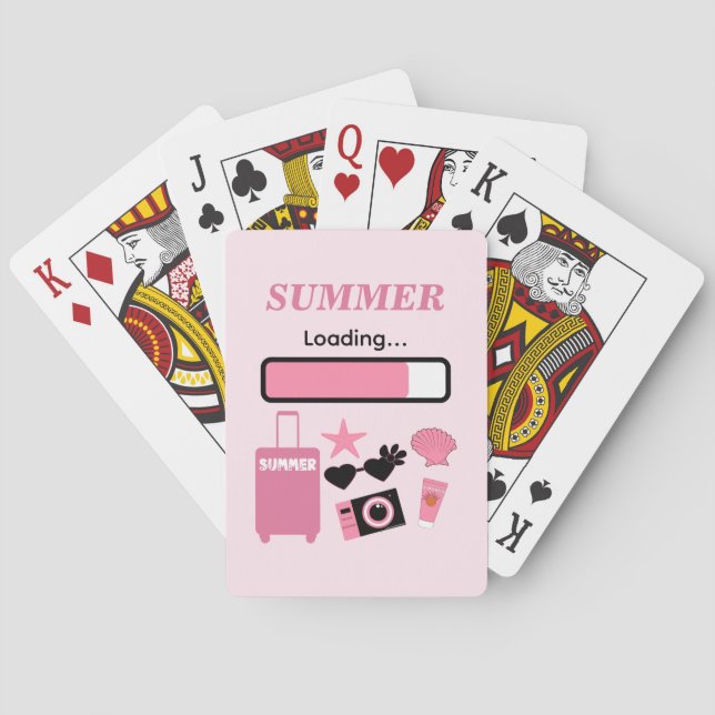 Sommer Lade Pink Klassische Spielkarten (Rückseite)