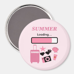 Sommer Lade Rosa Magnet