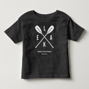 Sommer Lake Paddles Matching Familie Schwarz Kleinkind T-shirt
