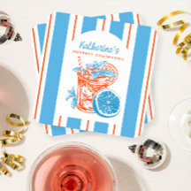 Sommer-Limonaden-Cocktail Blau Orange Geburtstagsf