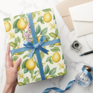 Sommer-Limonen-Aquarell Geschenkpapier