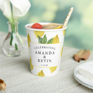 Sommer-Limonien-Hochzeit Pappbecher