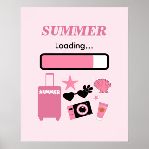 Sommer Loading Pink Sommer Wandkunst Poster