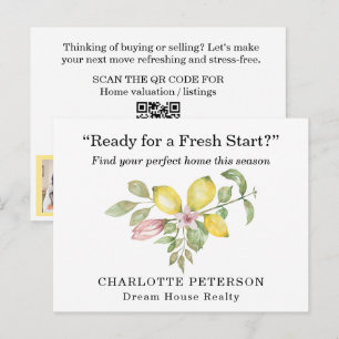 Sommer-Makler-Marketing mit QR-Code Postkarte