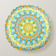 Sommer-Mandala Gelb Orange Boho Floral Hell