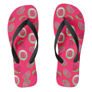 Sommer-Melodie: Wassermelone-Wasserfarbe-Zehen-San Flip Flops