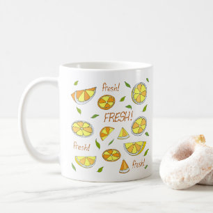 Sommer-Minimalist süße Früchte sind frisch Kaffeetasse