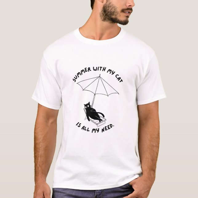 Sommer mit meiner Katze all meine Liebhaber von Ka T-Shirt (Vorderseite)