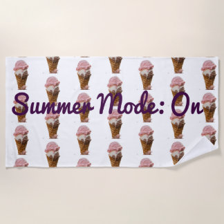 Sommer-Modus Ein Eiscreme-Muster Strandtuch