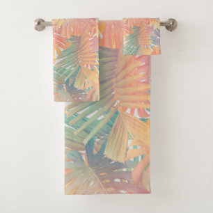 Sommer Monstera Palm Jungle 1 Badhandtuch Set