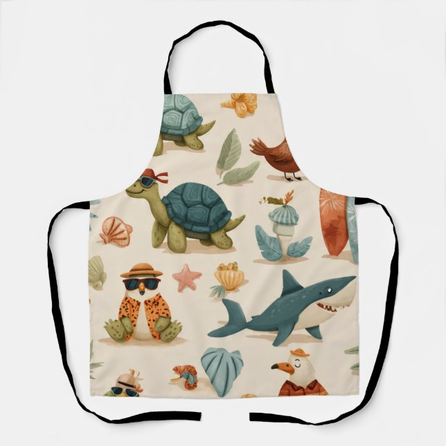Sommer-Mood All-Over Print Schürze Geschenk (Vorderseite)