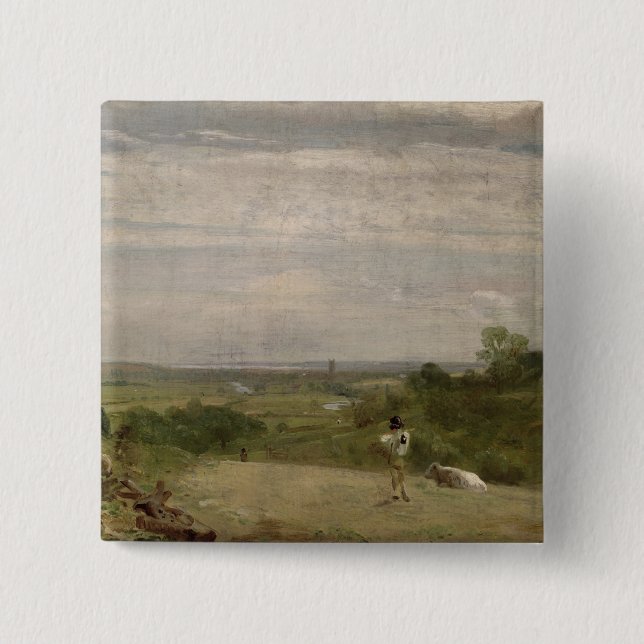 Sommer-Morgen John Constables |: Dedham von Langh Button (Vorderseite)