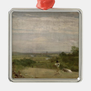Sommer-Morgen John Constables : Dedham von Langh Silbernes Ornament