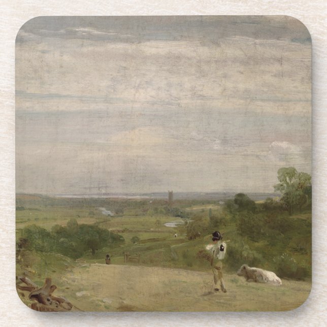 Sommer-Morgen John Constables |: Dedham von Langh Untersetzer (Vorderseite)