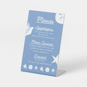 Sommer-Muscheln in Periwinkle-Podest-Schild Sockelschild