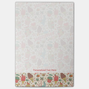 Sommer-Muster mit Eiscreme Post-it Klebezettel