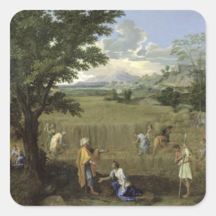Sommer, oder Ruth und Boaz, 1660-64 Quadratischer Aufkleber