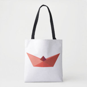 Sommer, Origami-Hutboot, All-Over-Print-Tote-Beute