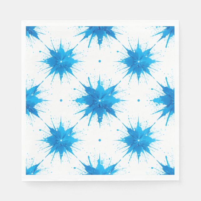 Sommer Papier Napkins Fresh Blue Square Splash Serviette (Vorderseite)
