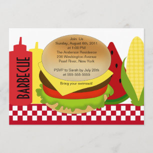 Sommer-Party-Grill-Einladung GRILLEN Einladung