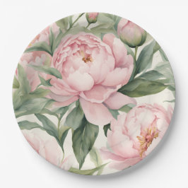 Sommer-Pfingstrosen-Thermal  Pappteller