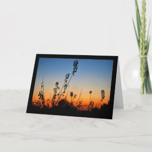 Sommer-Pflanzensilhouetten Karte