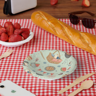 Sommer-Picknick-Party-Muster-Papierplatte Pappteller