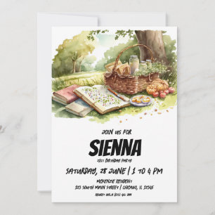 Sommer Picnic unter dem Baum Einladung