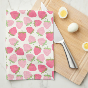 Sommer-Pink-Erdbeere Cute und Fruchtig Geschirrtuch