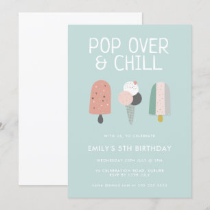 Sommer-Pop-Überraschung & Chill-Popsicle-Party-Geb Einladung