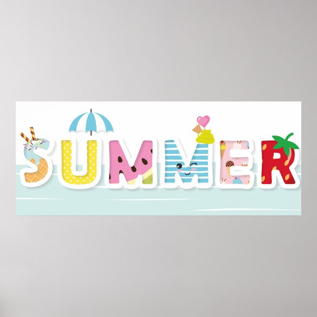 Sommer Poster (A playful "SUMMER" theme decorations!)