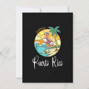 Sommer Puerto Rico Vintage Puerto Rico Flamingo S Einladung