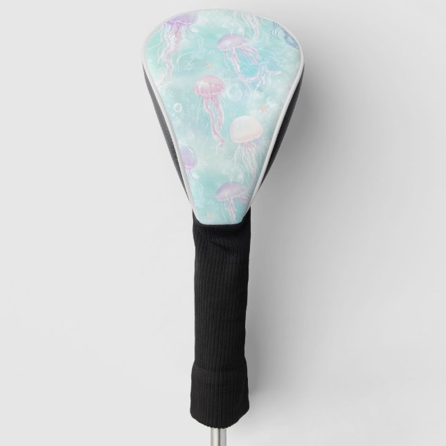 Sommer-Quallen-Küstenmuster Golf Headcover (Vorderseite)