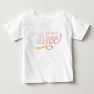 Sommer Regenbogen 3. Geburtstagsgeschenk Baby T-shirt