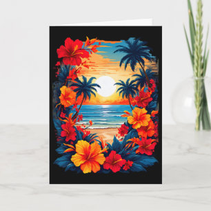 Sommer Reise Spaß Retro Urlaub Camper Strand Sonne Karte