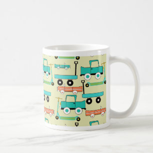 Sommer-Retro-Räder Roller Autos Wagen LKWs Tasse