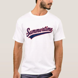 Sommer-Retro-Schrift Americana-Design T-Shirt