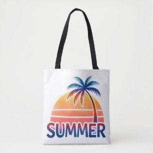 Sommer-Retro-Sonnenuntergang-Palme