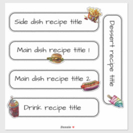 Sommer Rezept Waschband! Aufkleber